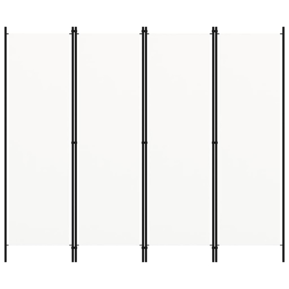 Produktbild för Rumsavdelare 4 paneler vit 200x180 cm