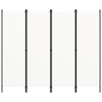 Produktbild för Rumsavdelare 4 paneler vit 200x180 cm