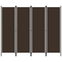 Miniatyr av produktbild för Rumsavdelare 4 paneler brun 200x180 cm