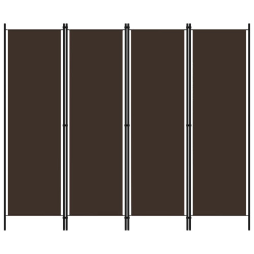 vidaXL Rumsavdelare 4 paneler brun 200x180 cm