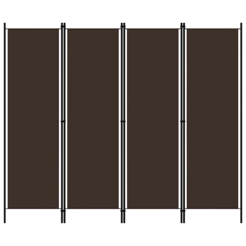 Produktbild för Rumsavdelare 4 paneler brun 200x180 cm
