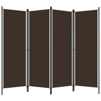 Miniatyr av produktbild för Rumsavdelare 4 paneler brun 200x180 cm