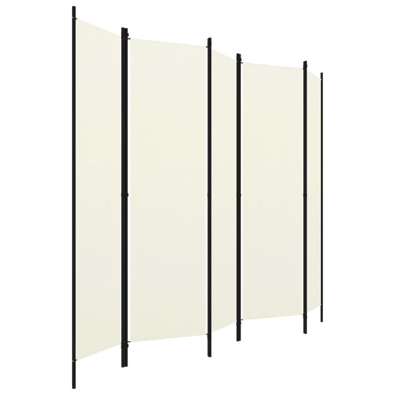 Produktbild för Rumsavdelare 5 paneler vit 250x180 cm