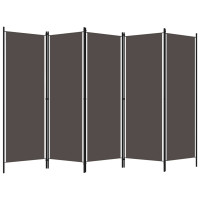 Miniatyr av produktbild för Rumsavdelare 5 paneler antracit 250x180 cm