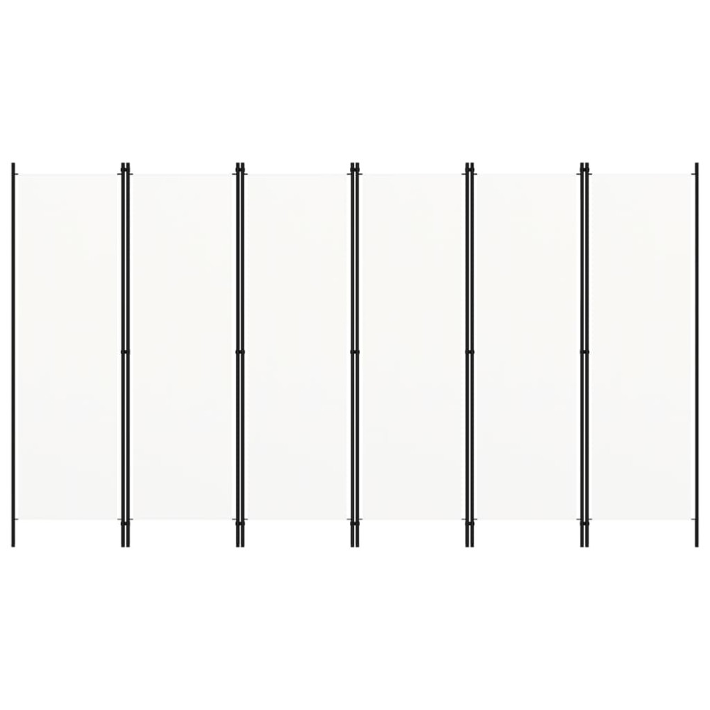 Produktbild för Rumsavdelare 6 paneler vit 300x180 cm