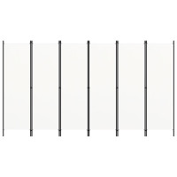 Produktbild för Rumsavdelare 6 paneler vit 300x180 cm