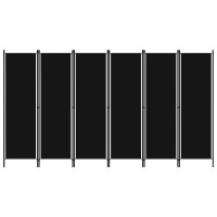 Miniatyr av produktbild för Rumsavdelare 6 paneler svart 300x180 cm