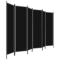 Produktbild för Rumsavdelare 6 paneler svart 300x180 cm