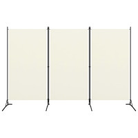 Miniatyr av produktbild för Rumsavdelare 3 paneler vit 260x180 cm tyg
