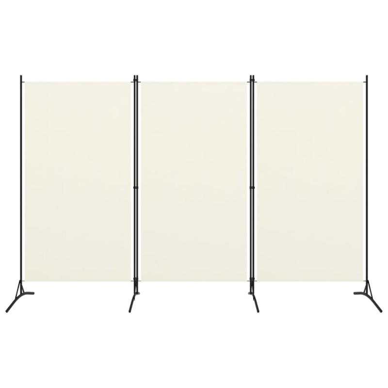 Produktbild för Rumsavdelare 3 paneler vit 260x180 cm tyg