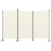 Miniatyr av produktbild för Rumsavdelare 3 paneler vit 260x180 cm tyg