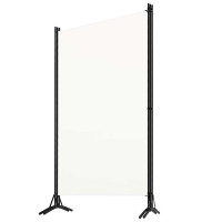 Produktbild för Rumsavdelare 3 paneler vit 260x180 cm tyg