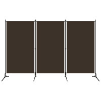 Miniatyr av produktbild för Rumsavdelare 3 paneler brun 260x180 cm