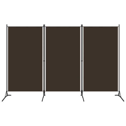 vidaXL Rumsavdelare 3 paneler brun 260x180 cm