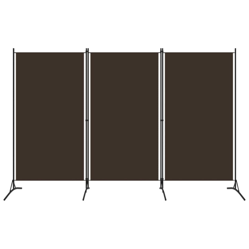 Produktbild för Rumsavdelare 3 paneler brun 260x180 cm