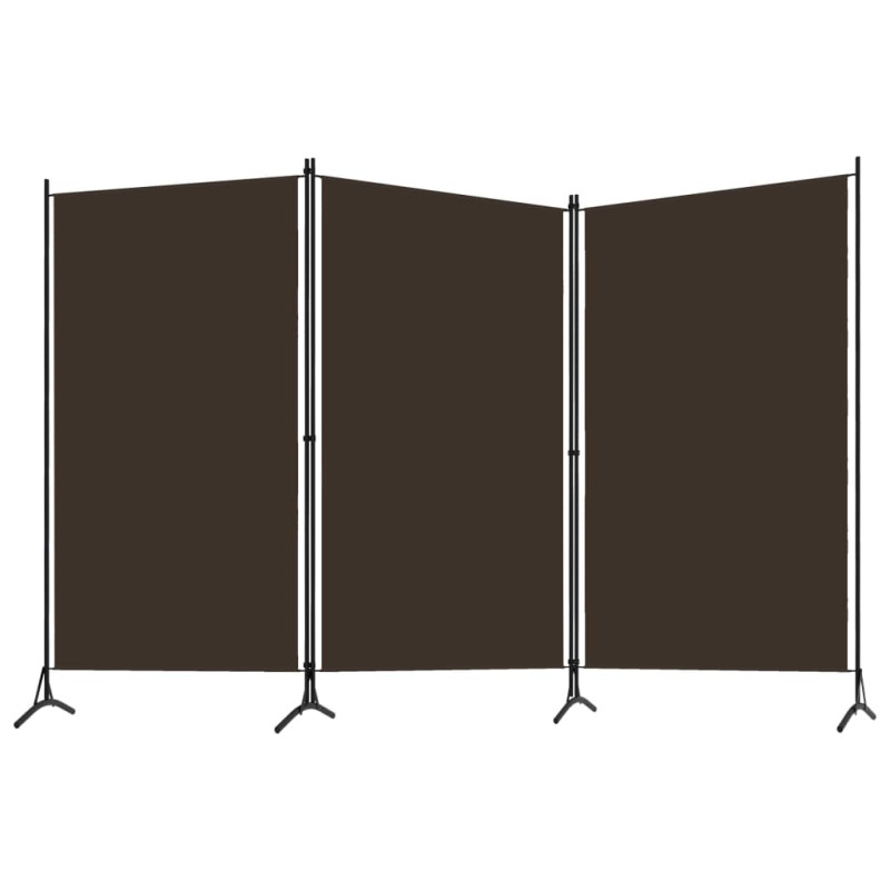 Produktbild för Rumsavdelare 3 paneler brun 260x180 cm