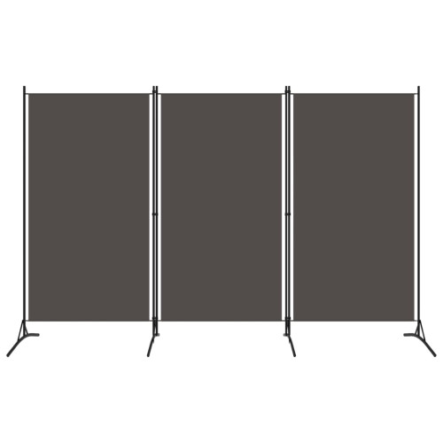 vidaXL Rumsavdelare 3 paneler antracit 260x180 cm