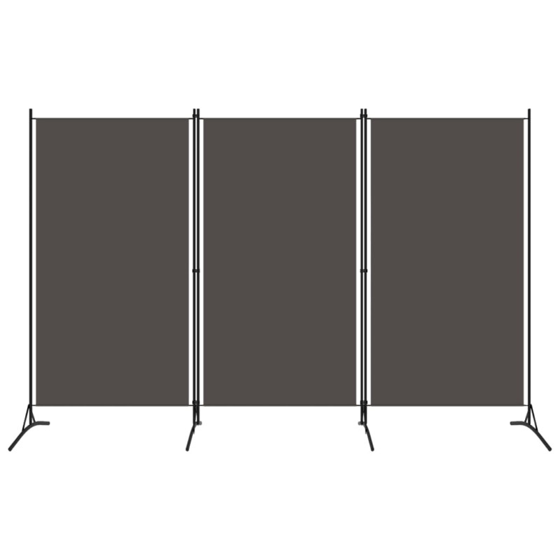 Produktbild för Rumsavdelare 3 paneler antracit 260x180 cm