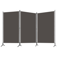 Miniatyr av produktbild för Rumsavdelare 3 paneler antracit 260x180 cm