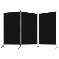 Miniatyr av produktbild för Rumsavdelare 3 paneler svart 260x180 cm