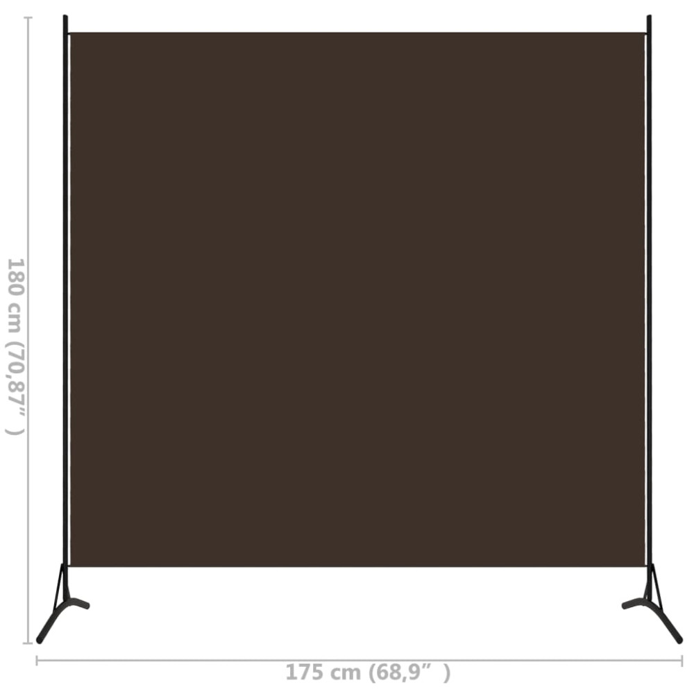 Produktbild för Rumsavdelare brun 175x180 cm tyg