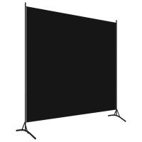 Produktbild för Rumsavdelare svart 175x180 cm tyg