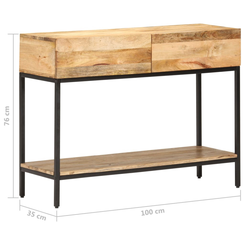 Produktbild för Avlastningsbord 100x35x76 cm massivt mangoträ