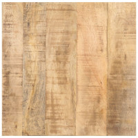 Produktbild för Sidobord med hjul 40x40x42 cm grovt mangoträ
