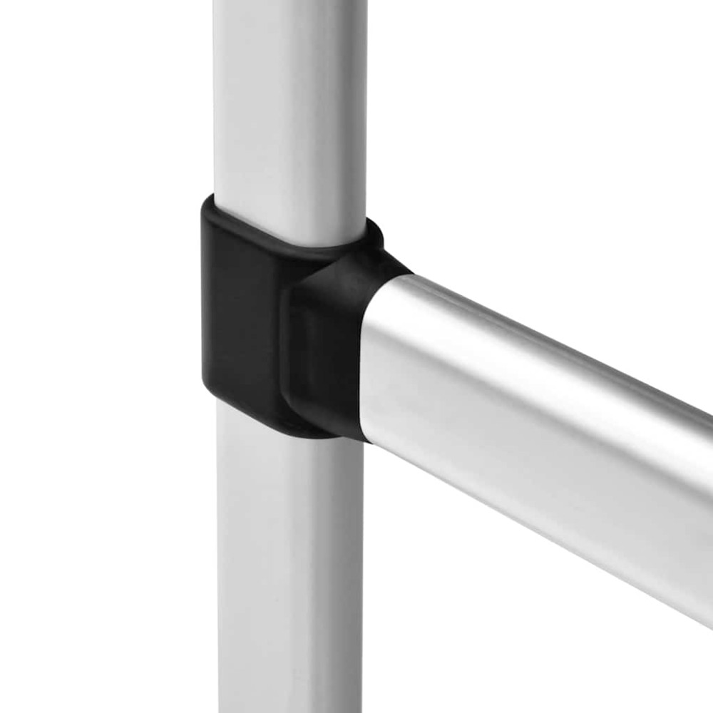 Produktbild för Teleskopiskt garderobssystem med stänger aluminium