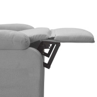Produktbild för Massagefåtölj ljusgrå tyg