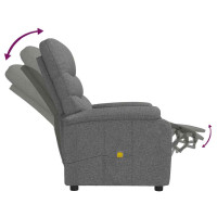 Produktbild för Massagefåtölj mörkgrå tyg
