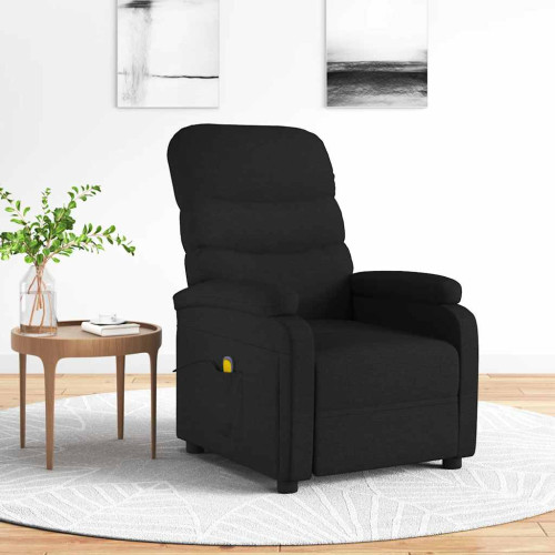 vidaXL Massagefåtölj svart tyg