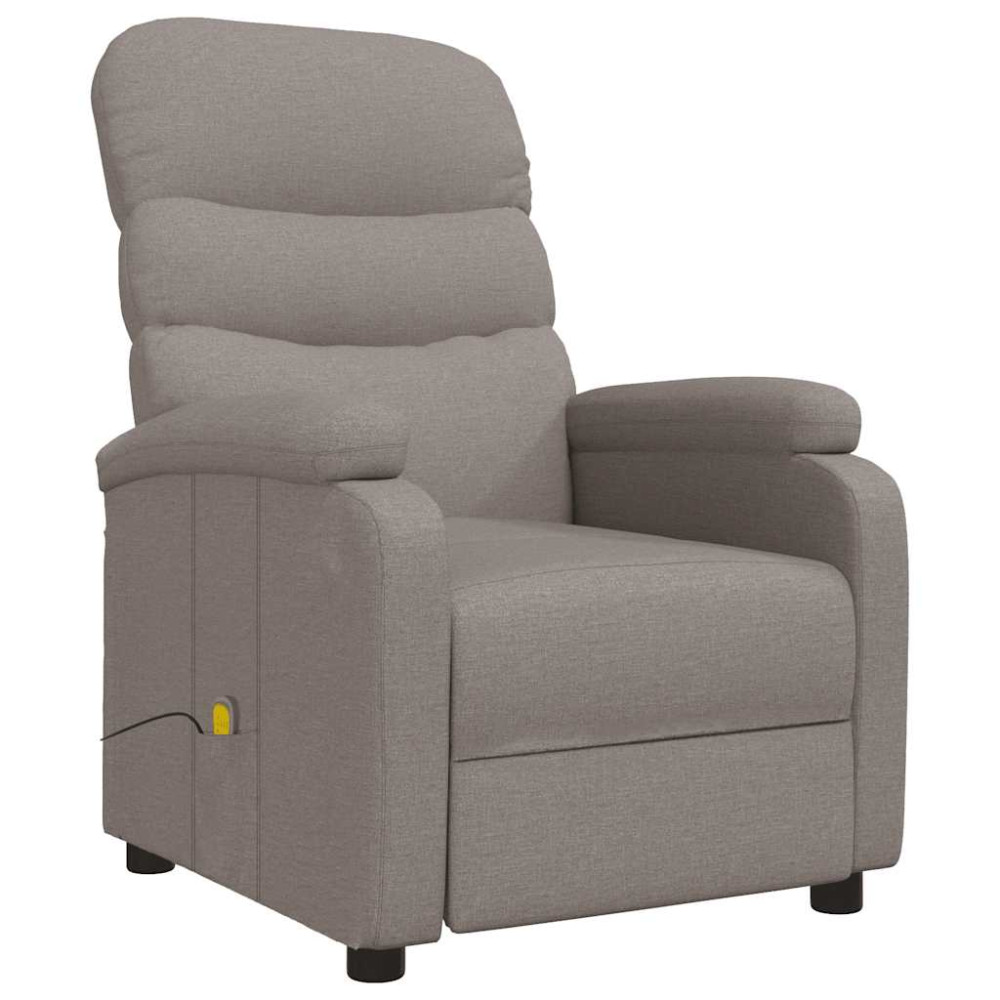 Produktbild för Massagefåtölj taupe tyg