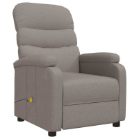 Produktbild för Massagefåtölj taupe tyg