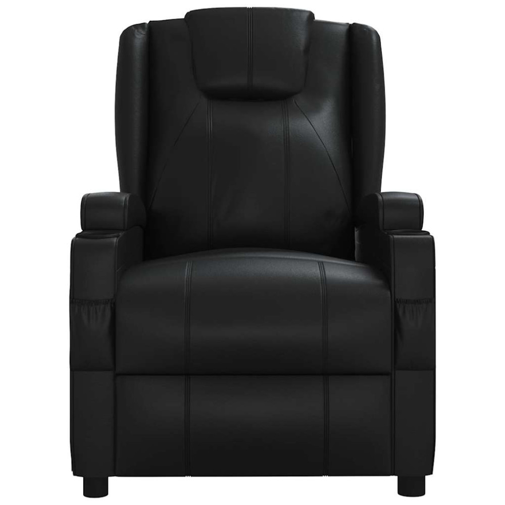 Produktbild för Massagefåtölj svart konstläder