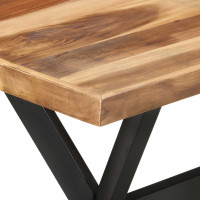 Produktbild för Matbord 120x60x75 cm massivt trä med honungsfinish