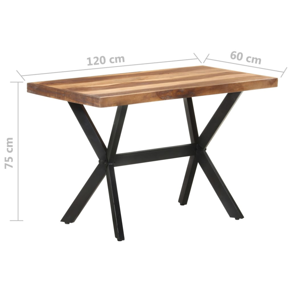 Produktbild för Matbord 120x60x75 cm massivt trä med honungsfinish