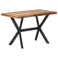 Produktbild för Matbord 120x60x75 cm massivt trä med honungsfinish