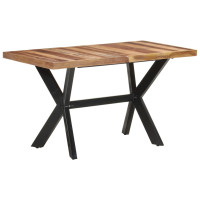 Produktbild för Matbord 140x70x75 cm massivt trä med honungsfinish