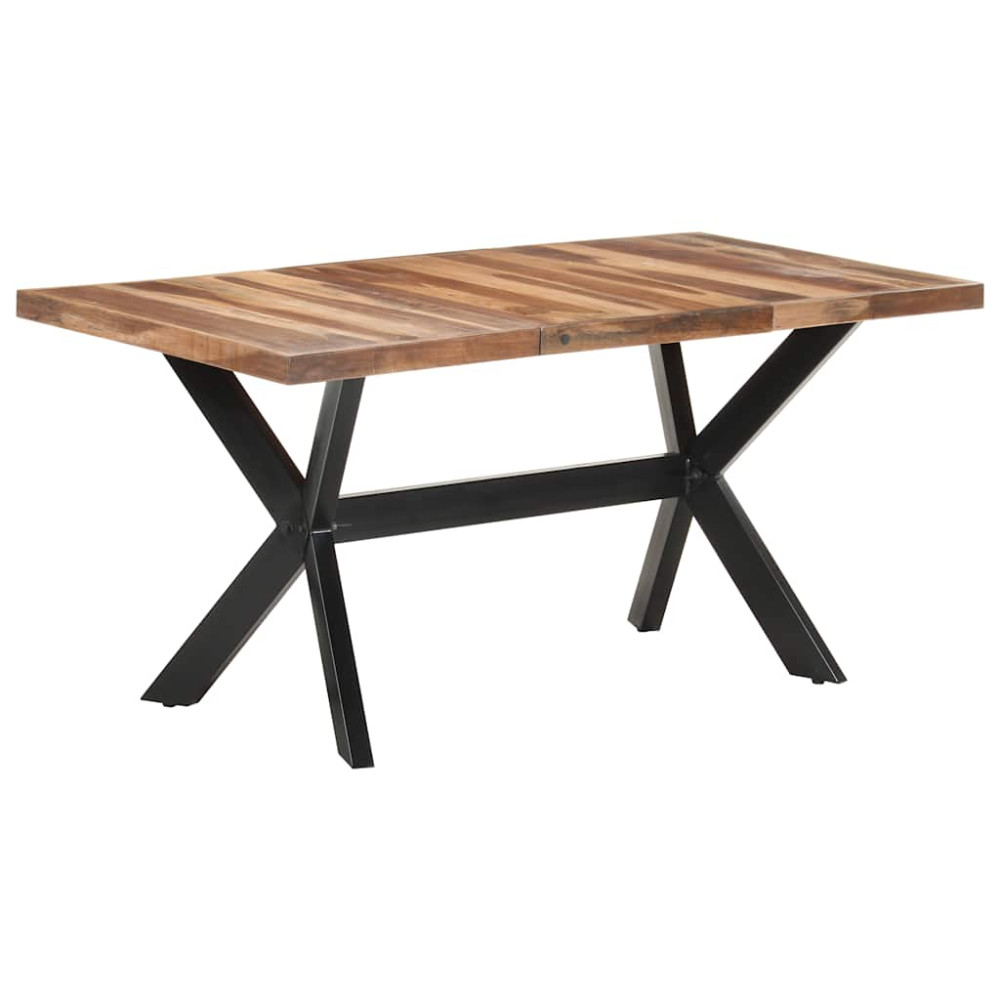 Produktbild för Matbord 160x80x75 cm massivt trä med honungsfinish