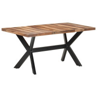Produktbild för Matbord 160x80x75 cm massivt trä med honungsfinish