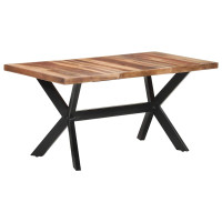 Produktbild för Matbord 160x80x75 cm massivt trä med honungsfinish