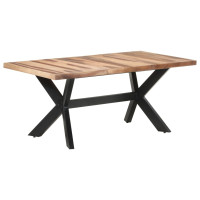 Produktbild för Matbord 180x90x75 cm massivt trä med honungsfinish