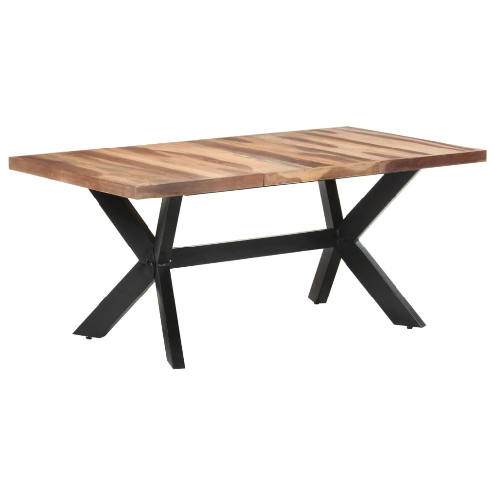Produktbild för Matbord 180x90x75 cm massivt trä med honungsfinish