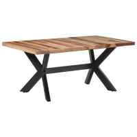 Produktbild för Matbord 180x90x75 cm massivt trä med honungsfinish