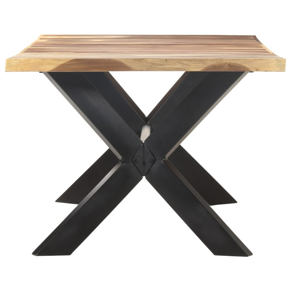 Produktbild för Matbord 200x100x75 cm massivt trä med honungsfinish
