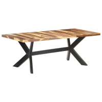 Produktbild för Matbord 200x100x75 cm massivt trä med honungsfinish