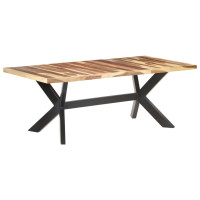Produktbild för Matbord 200x100x75 cm massivt trä med honungsfinish
