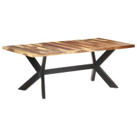 Produktbild för Matbord 200x100x75 cm massivt trä med honungsfinish