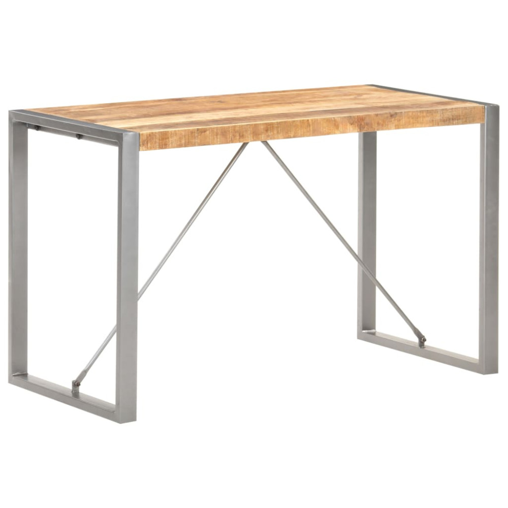 Produktbild för Matbord 120x60x75 cm massivt grovt mangoträ
